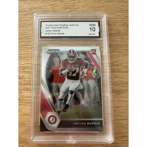 2021 Panini Prizm Rookie Draft Picks Jaylen Waddle #103, PGA Gem 10 Alabama
